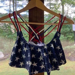 America Strappy Bikini Top